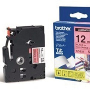 PTOUCH    Band, lam.,fluor. schw./orange TZe-B31   PT-300                   12 mm