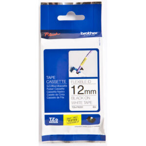 PTOUCH    Flexitape lamin. schwarz/weiss TZe-FX231 zu PT-550                12 mm