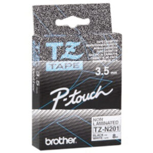 PTOUCH    Band,nicht lam.  schwarz/weiss TZe-N201  PT-1280                 3.5 mm