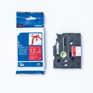 PTOUCH    Textilbandkassette    gold/rot TZe-RW34  PT-DV600VP               12 mm