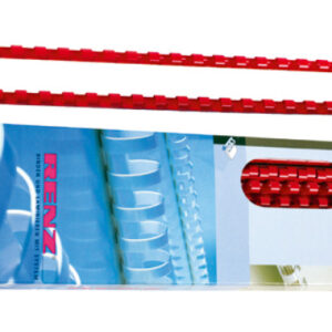 RENZ      Plastikbinderücken 16mm     A4 17160221  rot, 21 Ringe        100 Stück