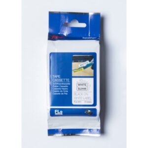 PTOUCH    Einzelfähnchen   schwarz/weiss FLE-2511  PTP900W              21mmx45mm
