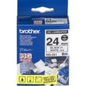 PTOUCH    Band, High-Grade schwarz/weiss HGE-251   24mm/8m                5 Stück