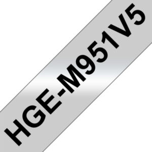PTOUCH    Band,High-Grade BK/matt-silber HGE-M951  24mm/8m                5 Stück