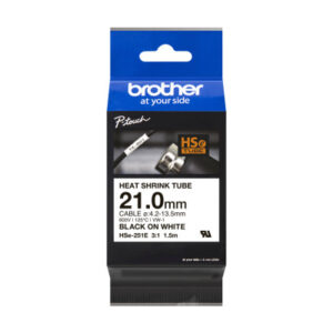 PTOUCH    Heat-Shrink-Tube schwarz/weiss HSe-251E  PT-E300/E550W             21mm