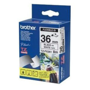 PTOUCH    Flexitape lamin. schwarz/weiss TZe-FX261 zu PT-550                36 mm