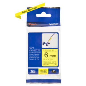 PTOUCH    Flexitape lamin.  schwarz/gelb TZe-FX611 zu PT-550                 6 mm