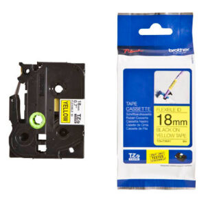 PTOUCH    Flexitape lamin.  schwarz/gelb TZe-FX641 zu PT-550                18 mm