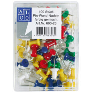 ALCO      Pinwand-Nadeln 663-26    ass.                 100 Stück