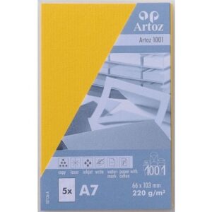 ARTOZ     Visitenkarten 1001          A7 107136142 220g, sonnengelb       5 Blatt