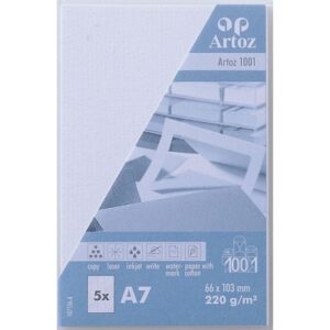 ARTOZ     Visitenkarten 1001          A7 107136142 220g, blütenweiss      5 Blatt