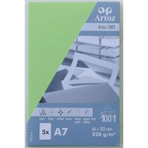 ARTOZ     Visitenkarten 1001          A7 107136143 220g, birkengrün       5 Blatt