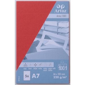 ARTOZ     Visitenkarten 1001          A7 107136145 220g, rot              5 Blatt
