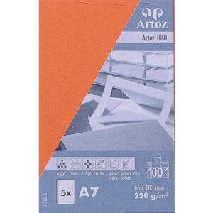 ARTOZ     Visitenkarten 1001          A7 107136145 220g, rot              5 Blatt