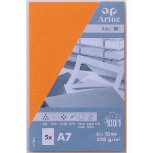 ARTOZ     Visitenkarten 1001          A7 107136145 220g, orange           5 Blatt