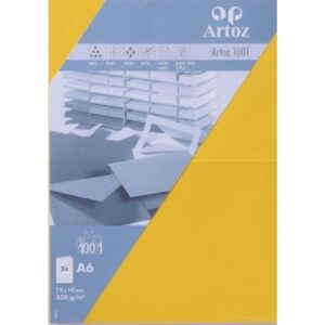 ARTOZ     Karten 1001                 A6 107322262 220g, sonnengelb       5 Blatt