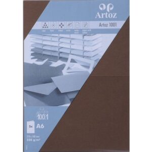 ARTOZ     Karten 1001                 A6 107322266 220g, braun            5 Blatt