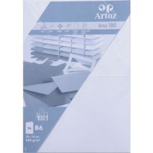 ARTOZ     Karten 1001                 B6 107362262 220g, blütenweiss      5 Blatt