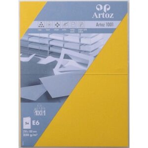 ARTOZ     Karten 1001                 E6 107372262 220g, sonnengelb       5 Blatt