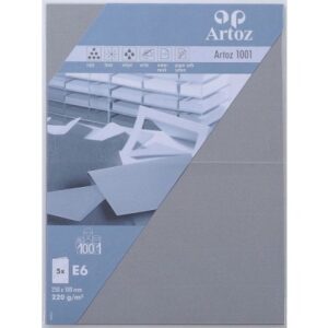 ARTOZ     Karten 1001                 E6 107372262 220g, graphit          5 Blatt
