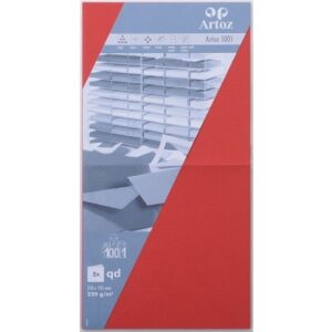 ARTOZ     Karten 1001          310x155mm 107452265 220g, rot              5 Blatt