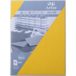 ARTOZ     Papier 1001                 A4 107796142 100g, sonnengelb       5 Blatt