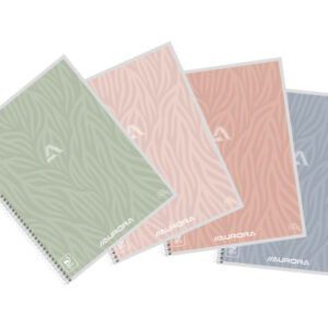 AURORA    Spiralheft                  A5 2160D1L   assortiert, liniert 120 Seiten