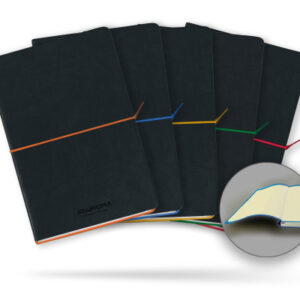 AURORA    Notizbuch Softcover         A5 2396TESJ  schwarz/ gelb, liniert  192 S.
