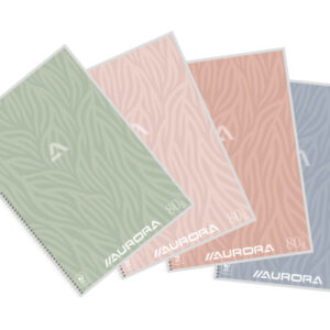 AURORA    Spiralheft                  A4 2960DT    assortiert, liniert 120 Seiten