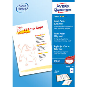 AVERY ZW. InkJet-Papier               A4 2576-150  120g, weiss          150 Blatt