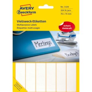 AVERY ZW. Universaletiketten     76x19mm 3328      weiss          324 Stk./27 Bl.