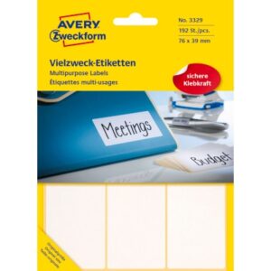 AVERY ZW. Universaletiketten     76x39mm 3329      weiss          192 Stk./32 Bl.