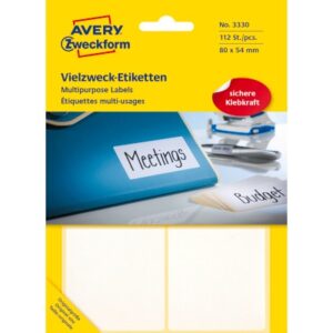 AVERY ZW. Universaletiketten     80x54mm 3330      weiss          112 Stk./28 Bl.