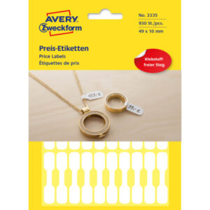 AVERY ZW. Universaletiketten     49x10mm 3335      weiss          924 Stk./28 Bl.