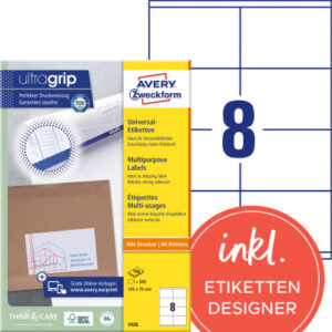 AVERY ZW. Universaletiketten    105x70mm 3426      weiss       800 Stk./100 Blatt