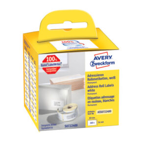 AVERY ZW. Adress-Etiketten       89x36mm ASS072240 weiss, Rolle         260 Stück