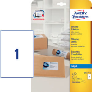 AVERY ZW. Adressetiketten  199,6x289,1mm J8167-25  weiss                 25 Stück