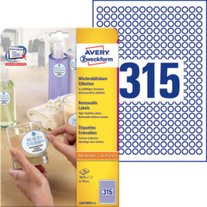 AVERY ZW. Etiketten                 10mm L6019REV2 weiss               7875 Stück