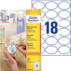 AVERY ZW. Etiketten          63,5x42,3mm L6024REV2 weiss                450 Stück