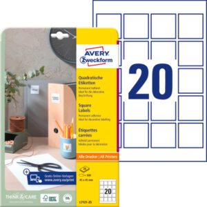 AVERY ZW. Etiketten QR Code      45x45mm L7121-25                       500 Stück