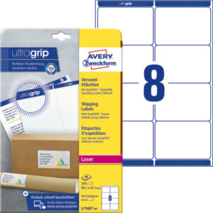 AVERY ZW. Adressetiketten    99,1x67,7mm L7165-40  weiss        320 Stk./40 Blatt