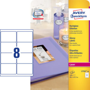 AVERY ZW. Etiketten          99,1x67,7mm L7765-40  weiss, glossy        320 Stück