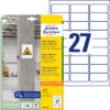 AVERY ZW. Etiketten Univ.    63.5x29.6mm L7874-20  weiss, stark haftend  20 Blatt