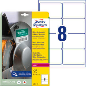 AVERY ZW. Etiketten          99,1x67,7mm L7914-10  weiss          ultra-resistant