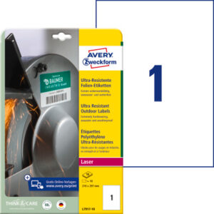 AVERY ZW. Etiketten            210x297mm L7917-10  weiss          ultra-resistant