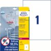 AVERY ZW. Etiketten L8011-10  Antimic. 210x297mm transp.