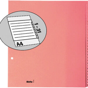 BIELLA    Kartonregister              A4 19443100U braun                     1-31