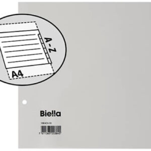 BIELLA    Register PP          A4 1/2 H. 19642400U grau             A-Z 24-teilig