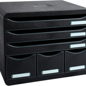 BIELLA    Ablagebox STOREBOX         A4+ 30671402  schwarz, 6 Schubladen