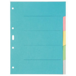 BIELLA    Kartonregister              A4 46140500U bunt                  5-teilig